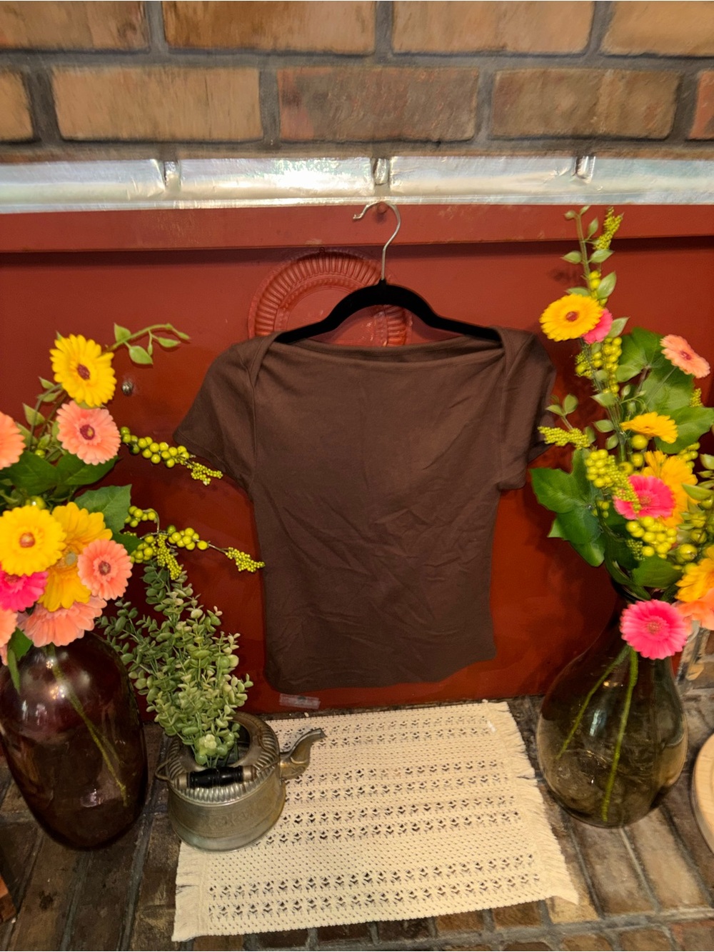 Old Navy Brown Short Sleeve Women's Tee